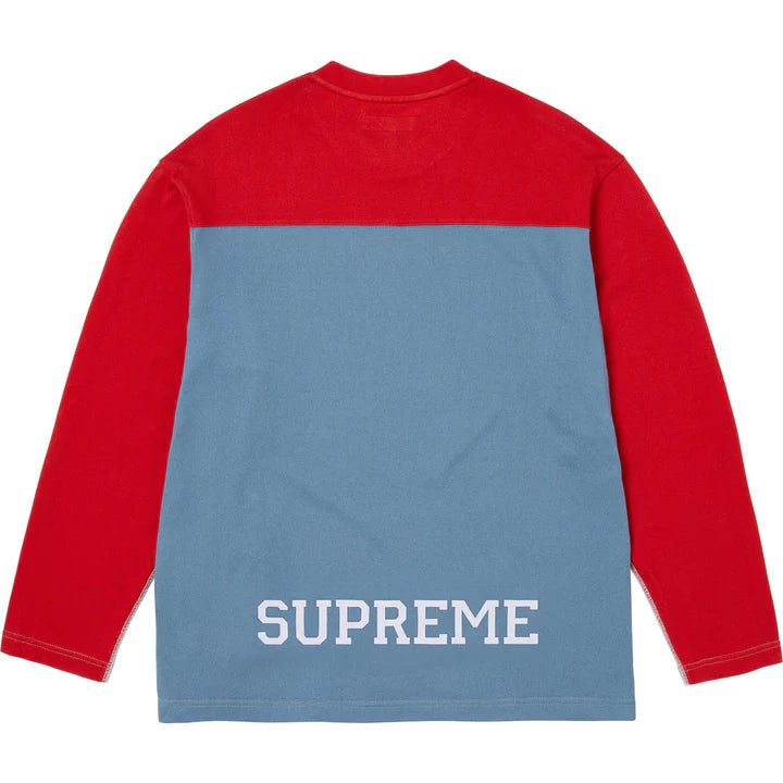 Supreme Heather Grey Split Football Long Sleeve