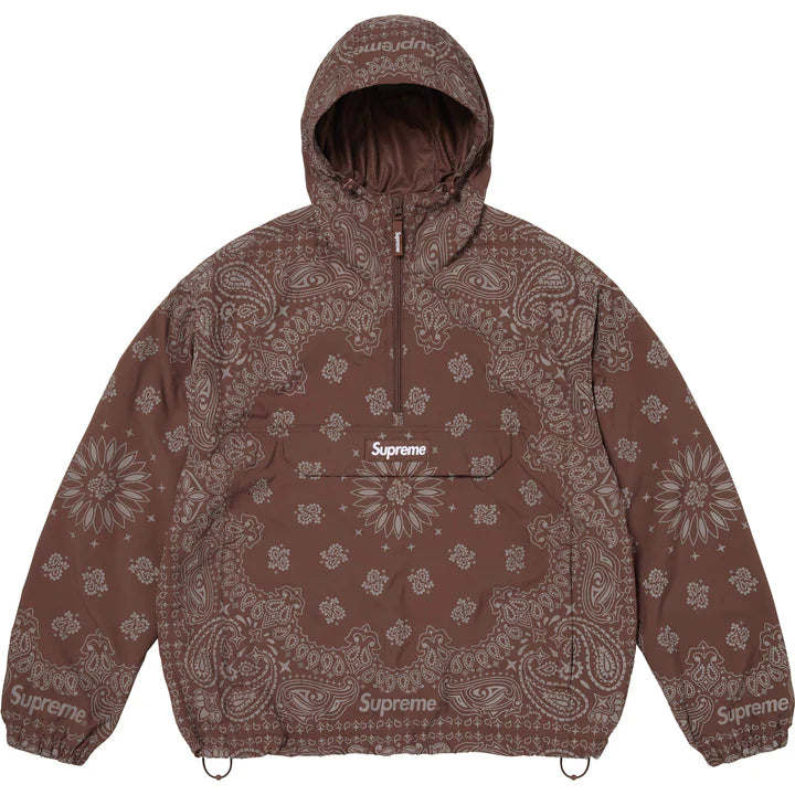 Supreme Brown Reflective Bandana Anorak Jacket