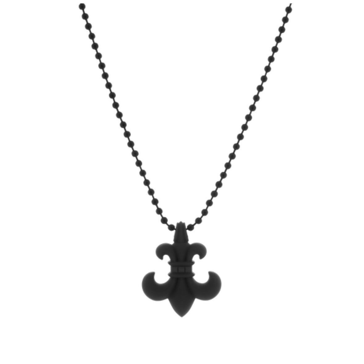 Chrome Hearts Black BS Fleur Pendant Necklace – Soles District