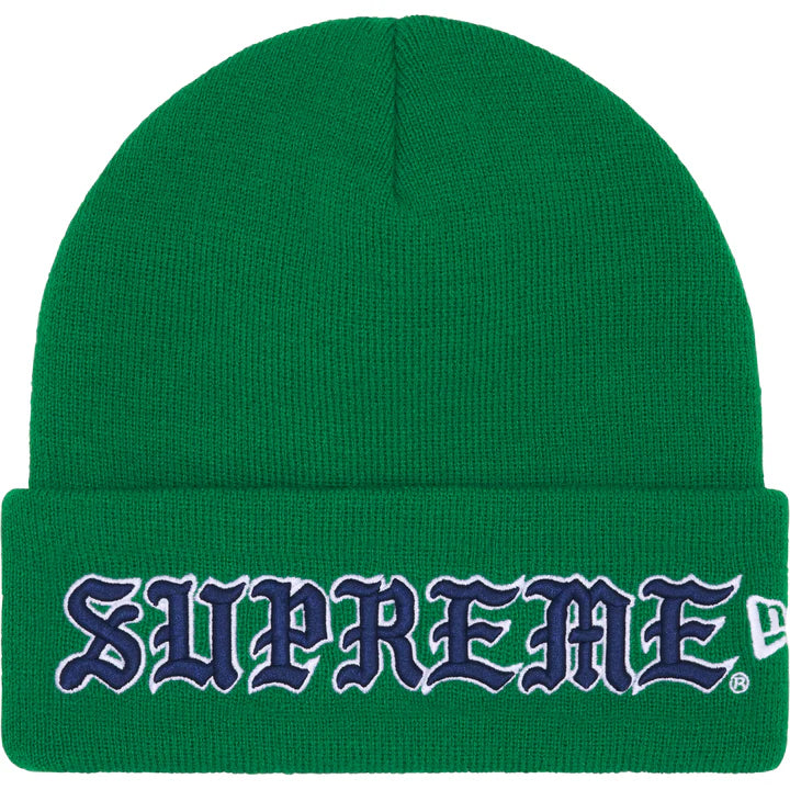 Supreme Green New Era Old English Beanie