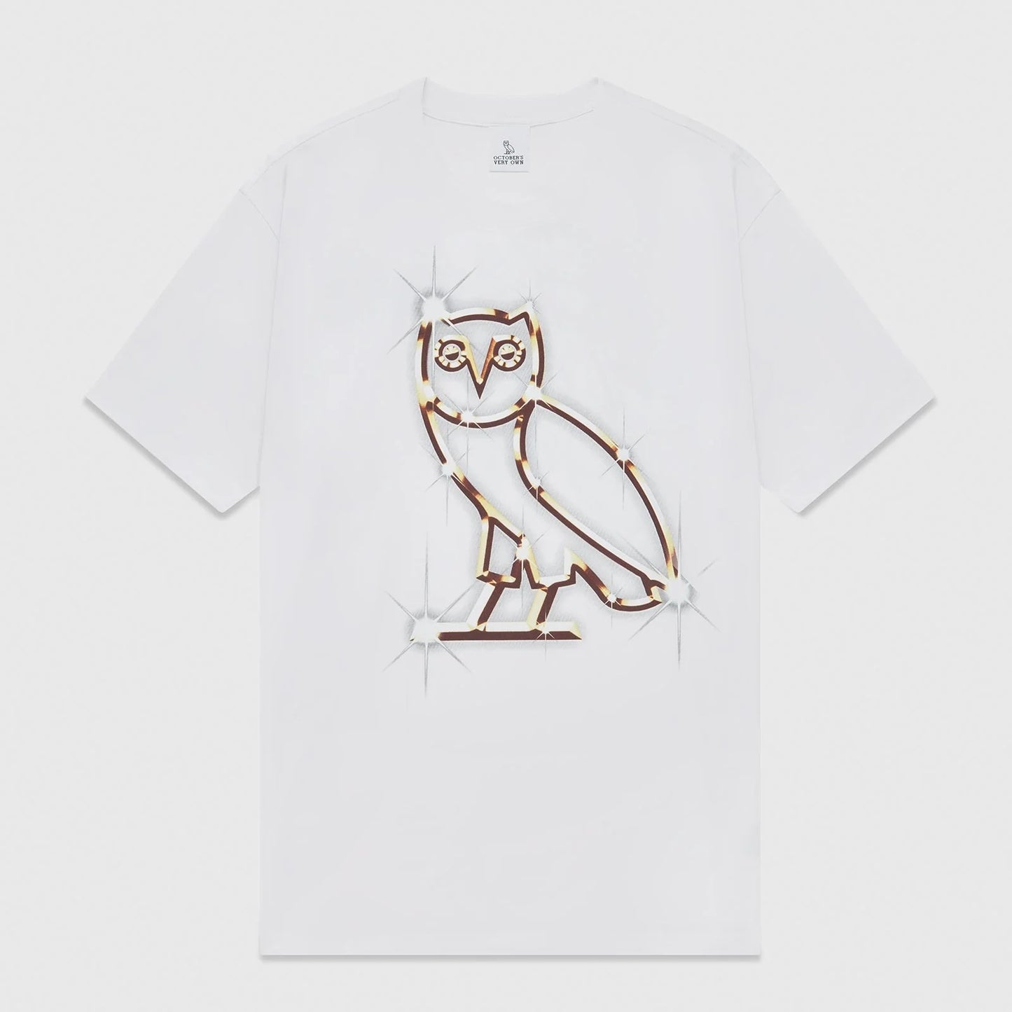 OVO White Bling T-Shirt Front View