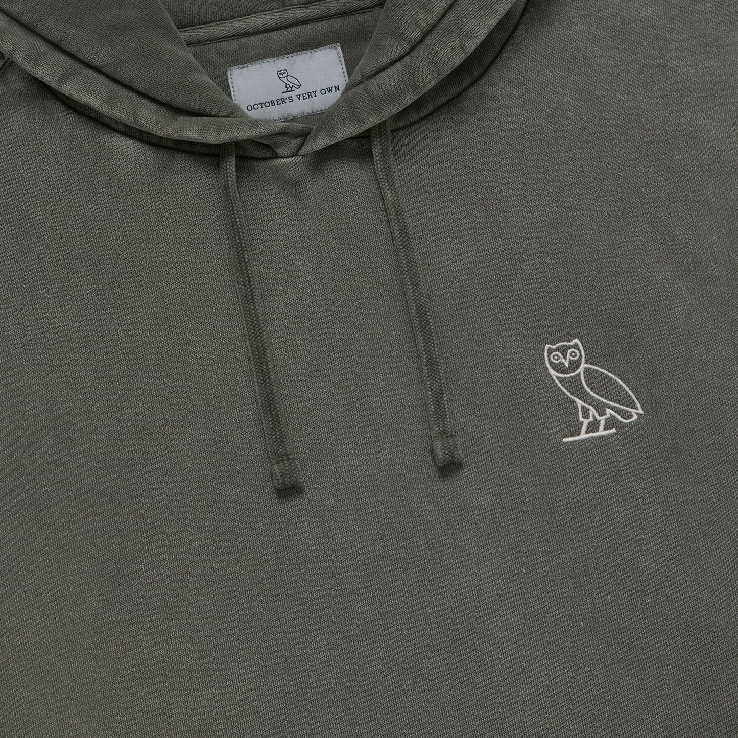 OVO Washed Green Hoodie Close View 1