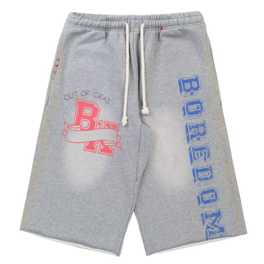 Boredom Kills Grey Collegiate Shorts