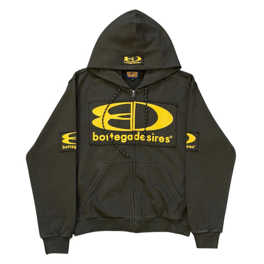 Bottega Desires Green Tech Zip Hoodie