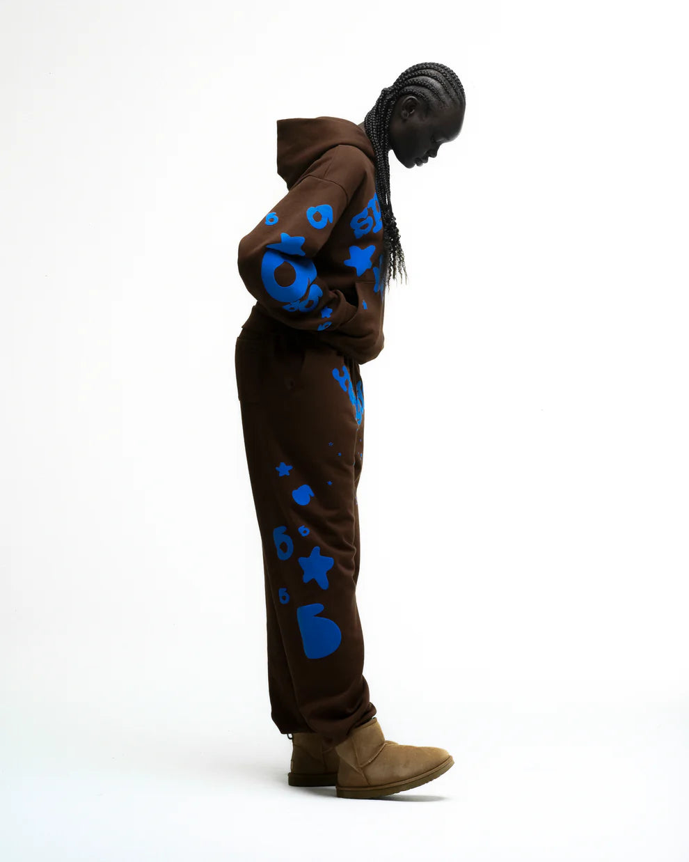 Sp5der Brown Blue Beluga V2 Sweatpants
