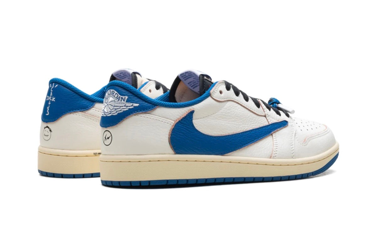 Travis Scott Jordan 1 Low Fragment Sail Military Blue