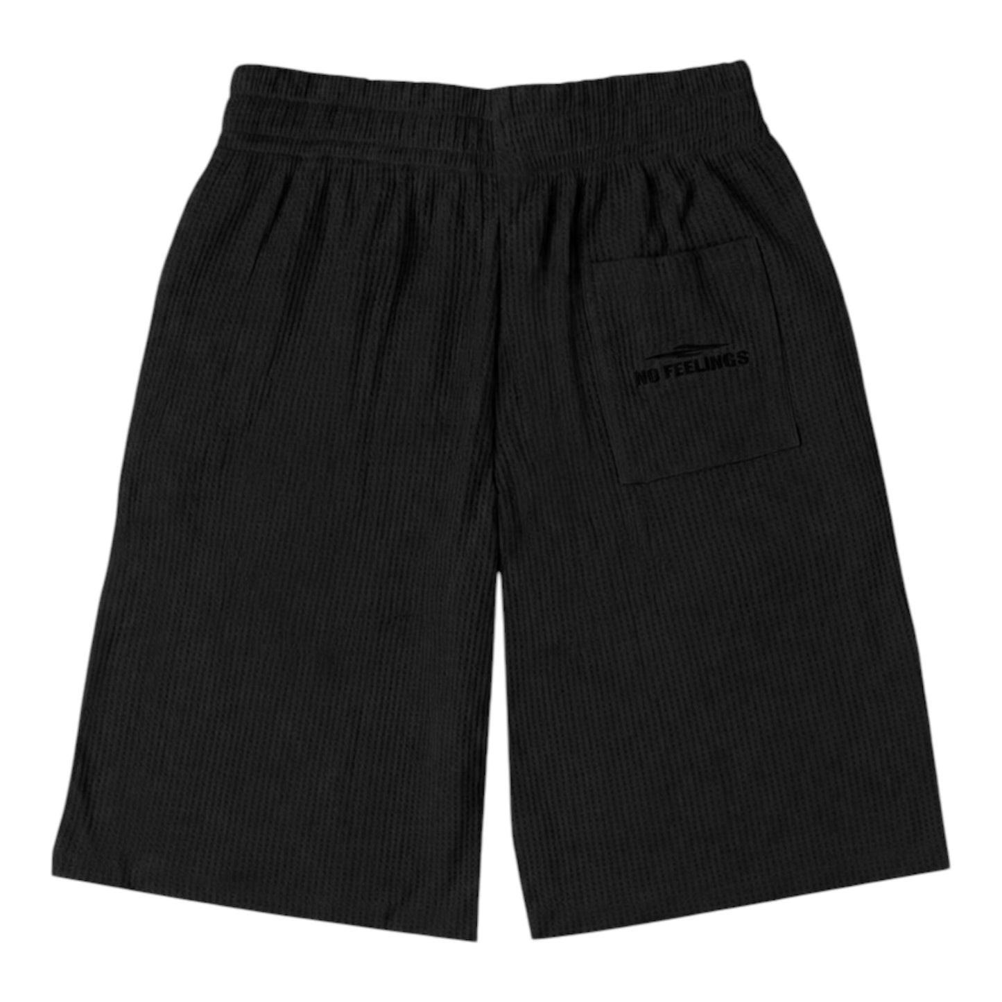 No Feelings Black Thermal 3/4 Shorts