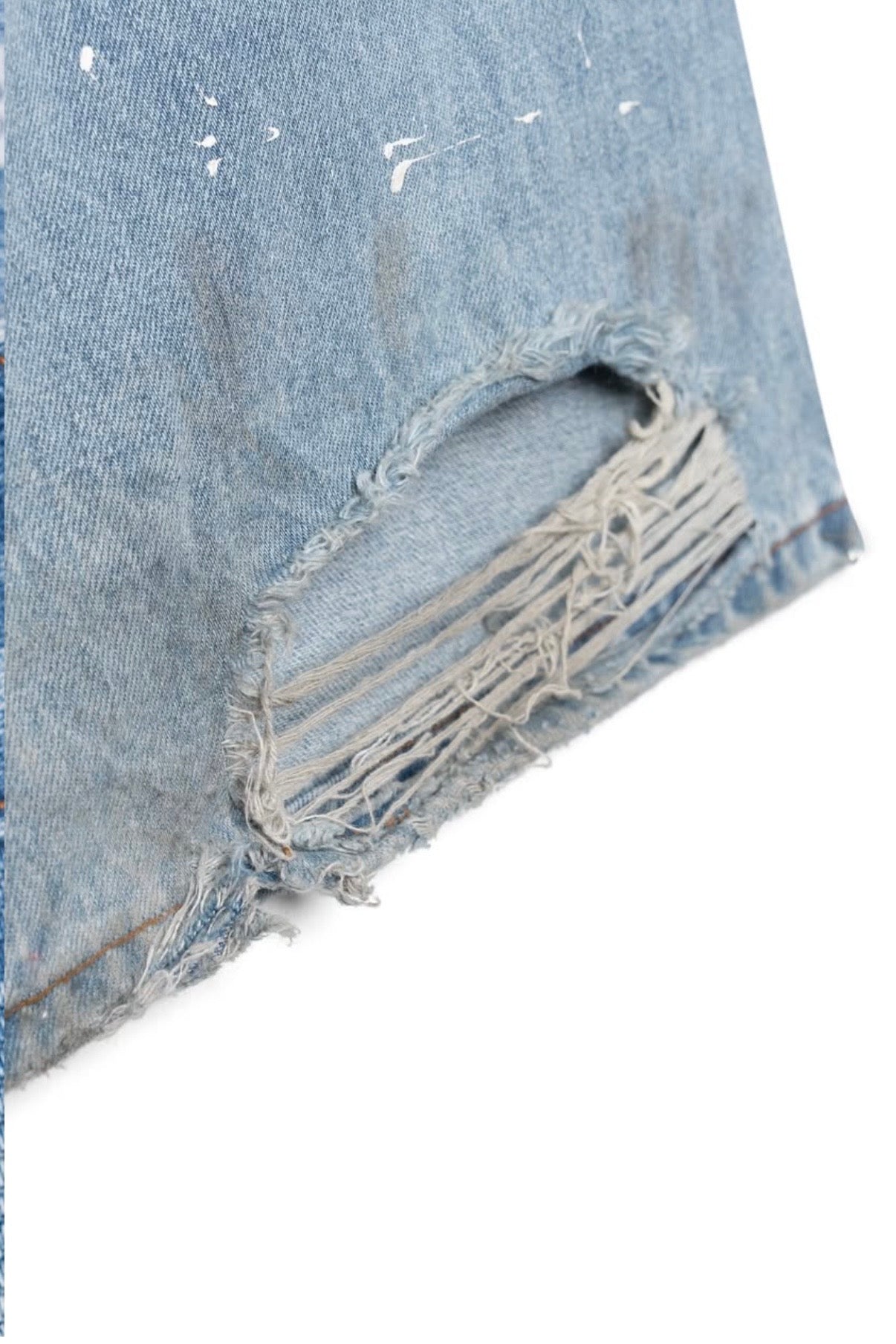 We Are Righteous Blue Dirty Denim Pants