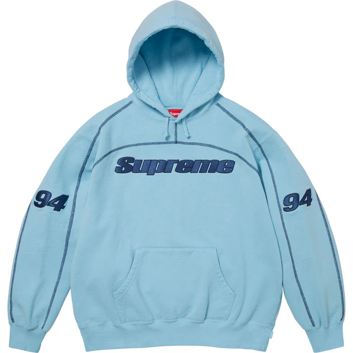 Supreme Light Blue Overlock Hoodie