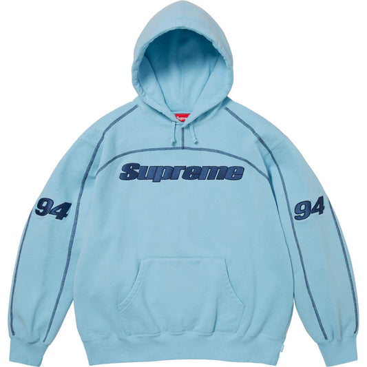 Supreme Light Blue Overlock Hoodie