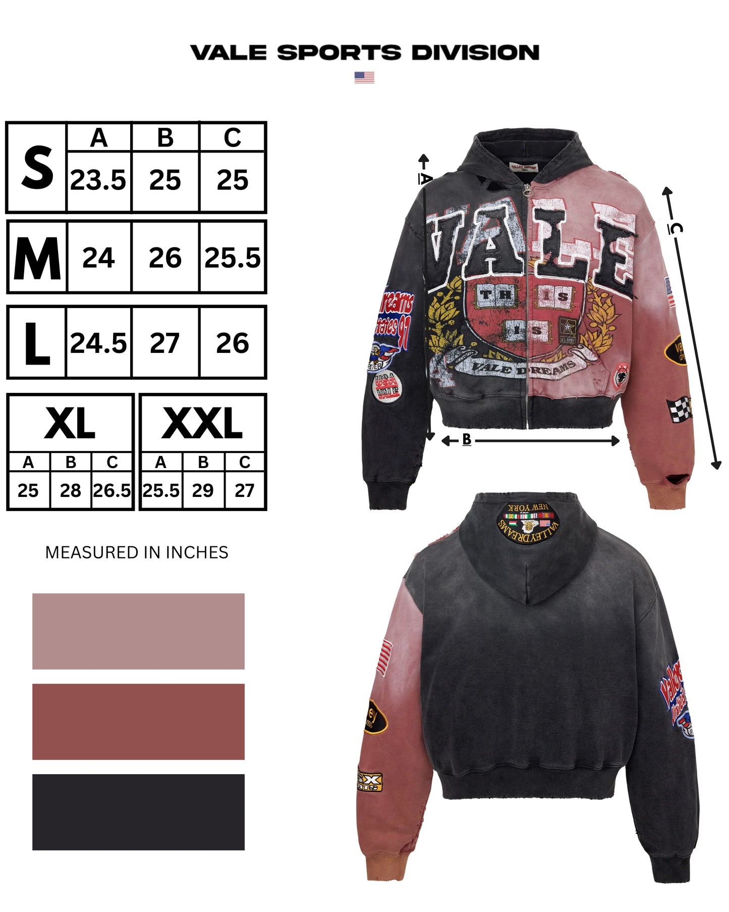 Vale Two Face Zip Hoodie