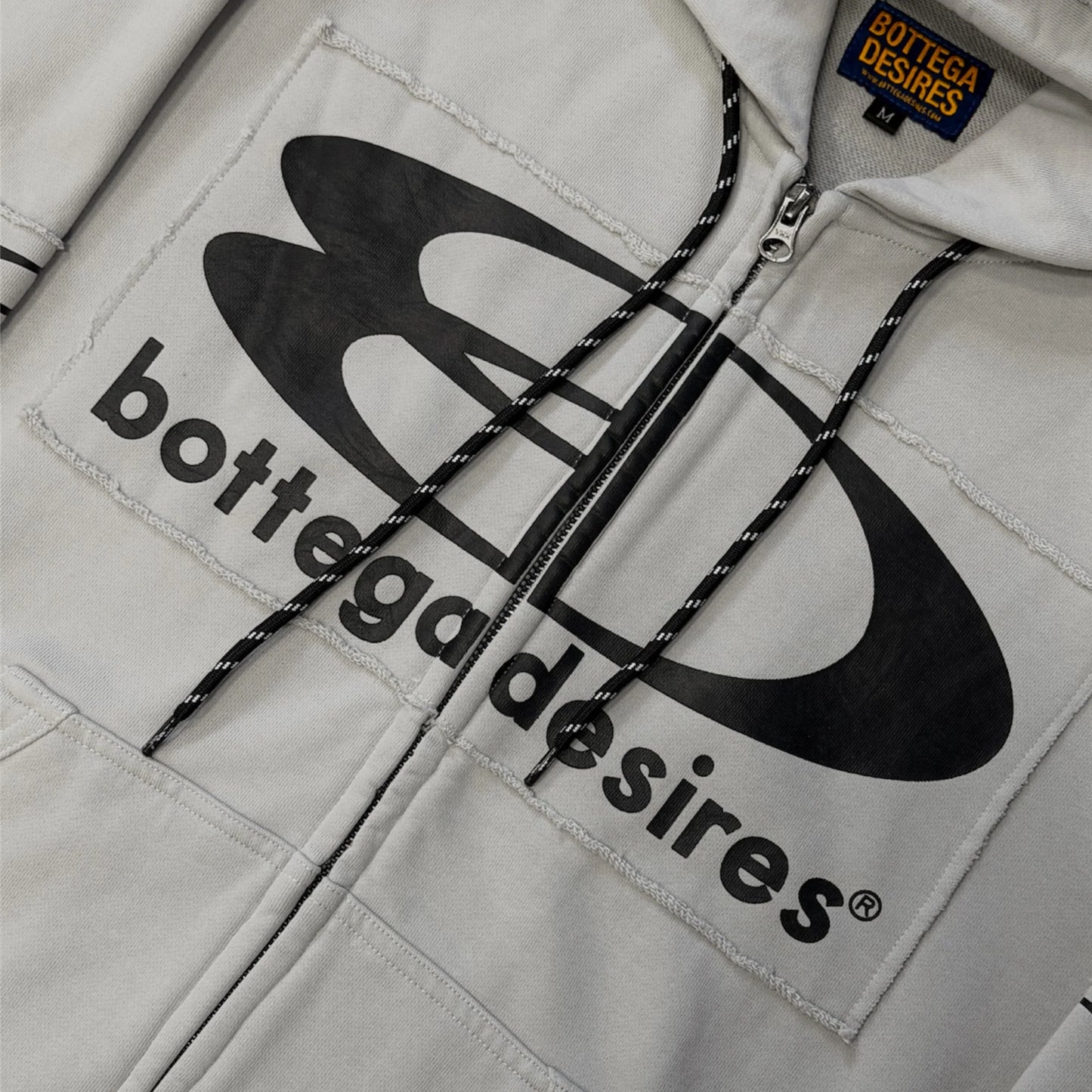 Bottega Desires Grey Tech Zip Hoodie
