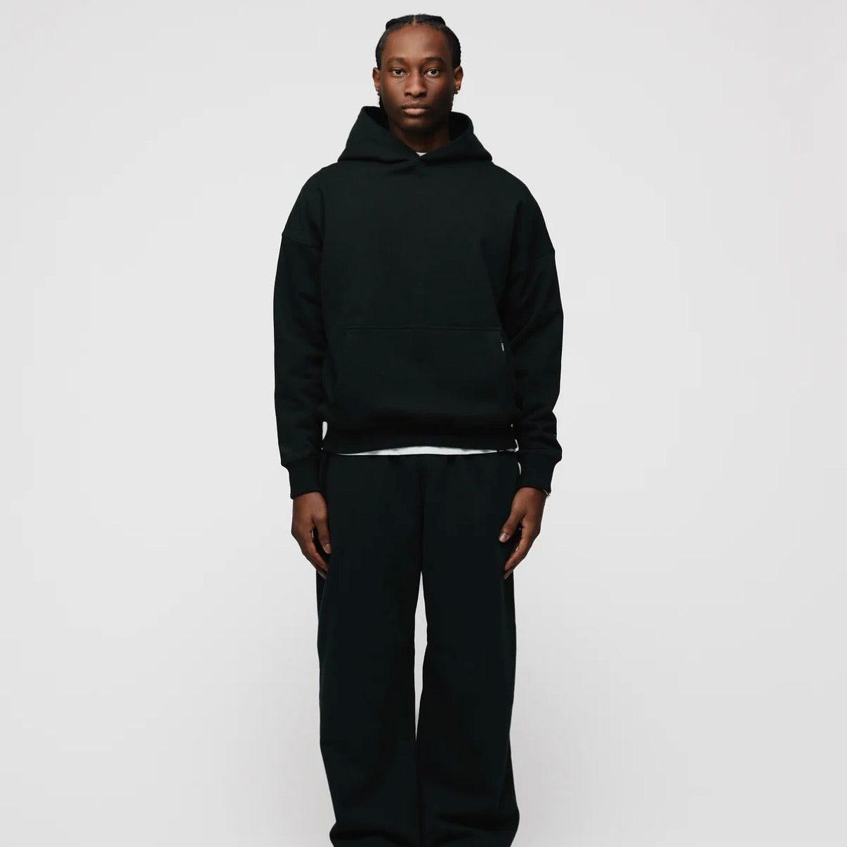 Hours Black Blank Hoodie