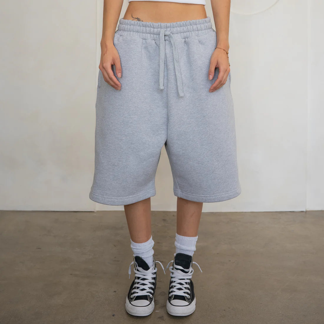 LucidBlanks Heather Grey Baggy Sweatshorts