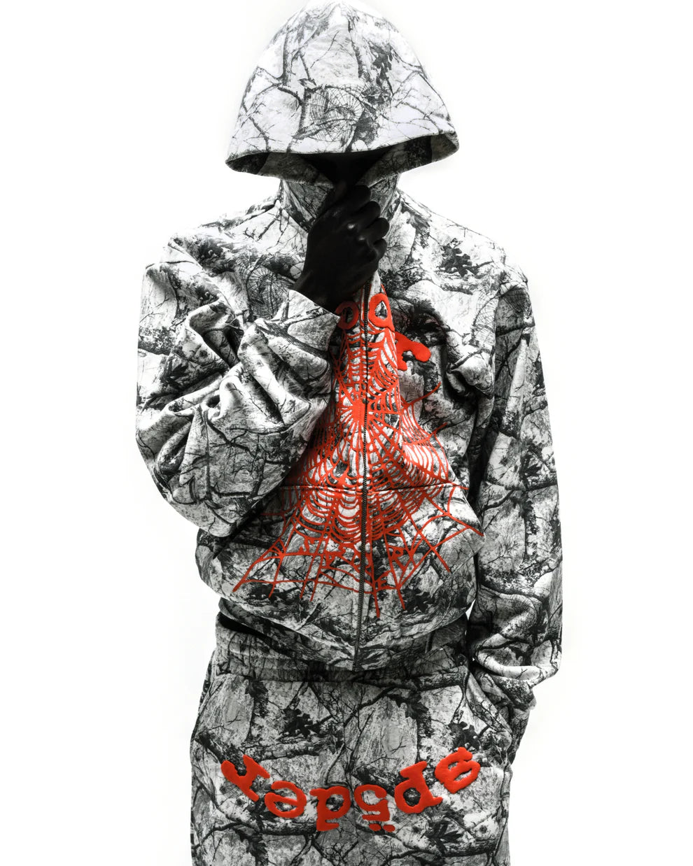 Sp5der White Camo Real Tree OG Web V2 Zip Hoodie