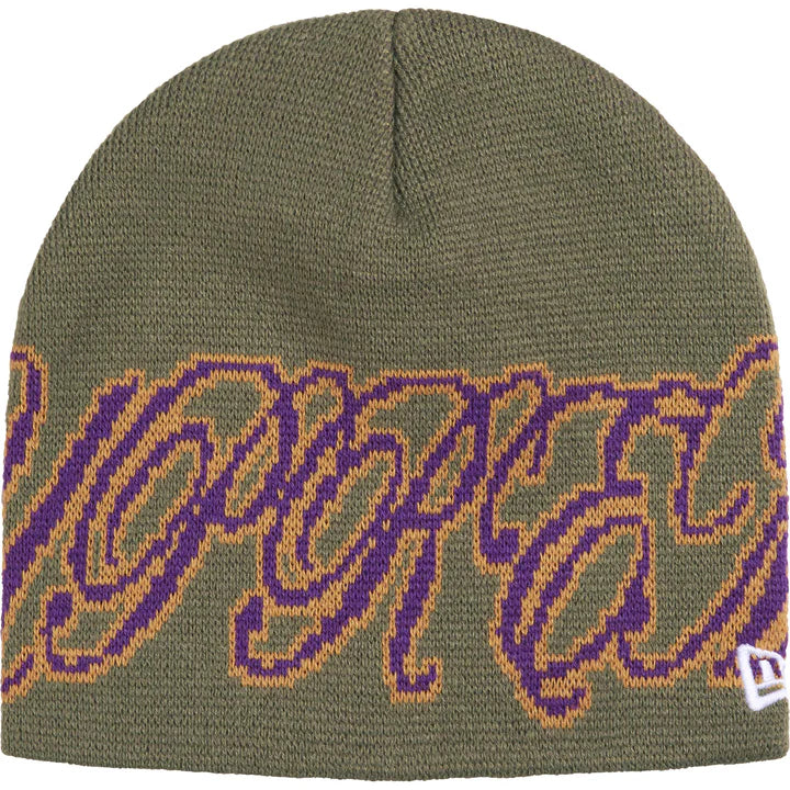Supreme New Era Olive Cursive Beanie