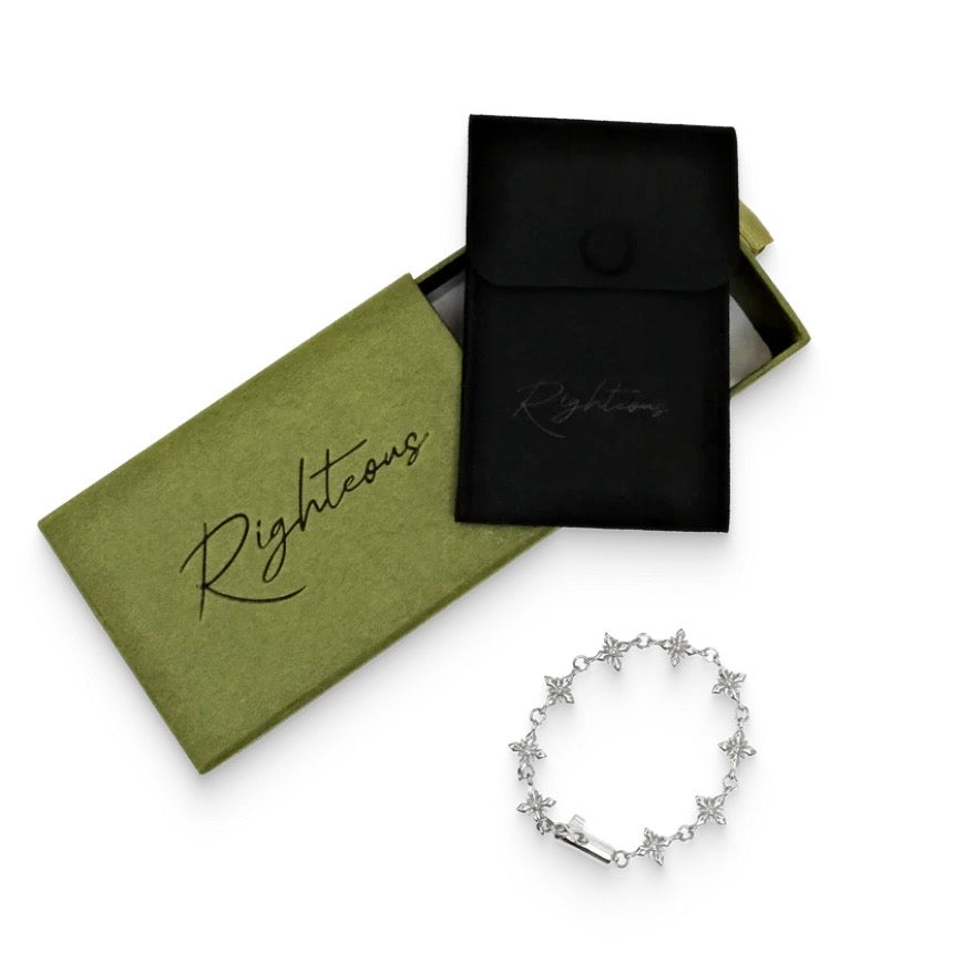 We Are Righteous Silver Link Bracelet