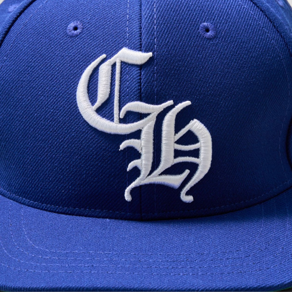 Chrome Hearts Blue White 6 Panel Snapback Hat