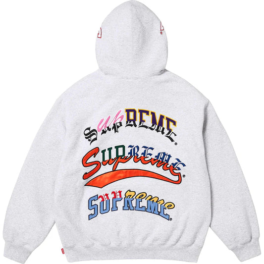 Supreme Ash Grey Multi Logo Hoodie