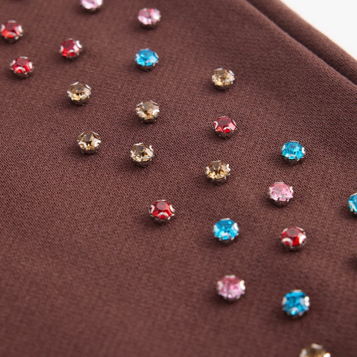 AZVA Brown Crystal Cactus Shorts