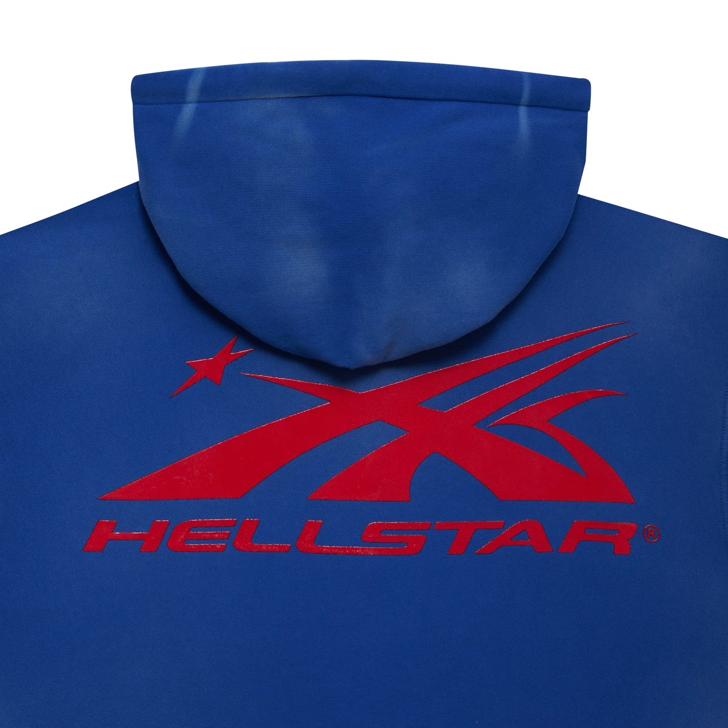 Hellstar Blue Red Gel Sports Hoodie Close View