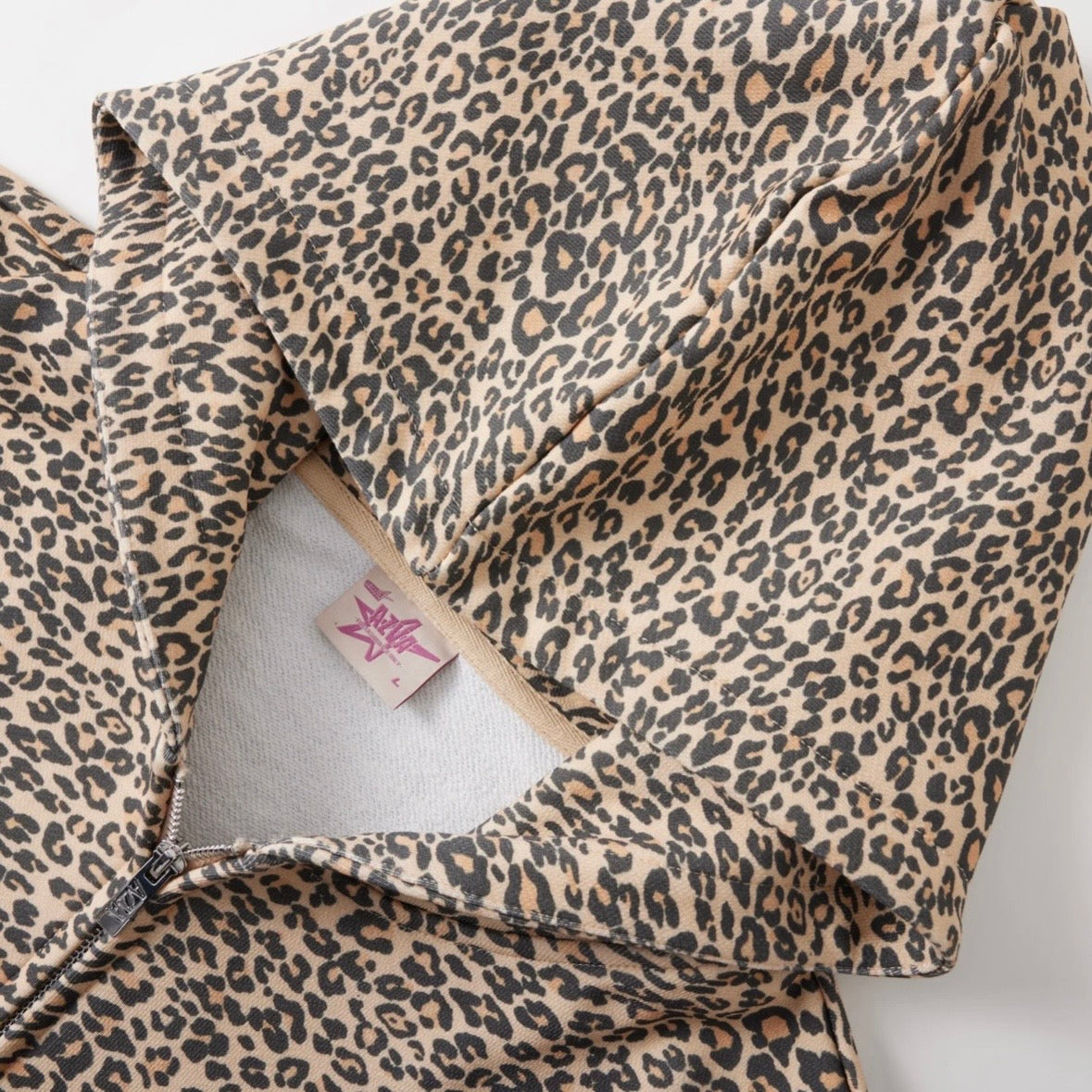 AZVA Leopard Art Zip Hoodie