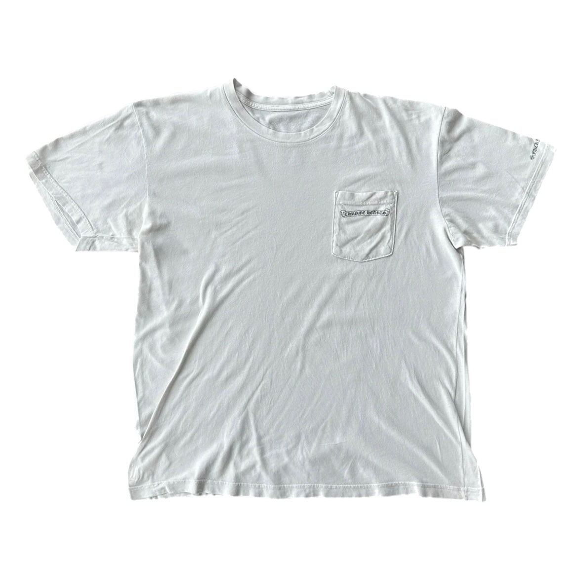 Chrome Hearts White Black Scroll Logo T-Shirt