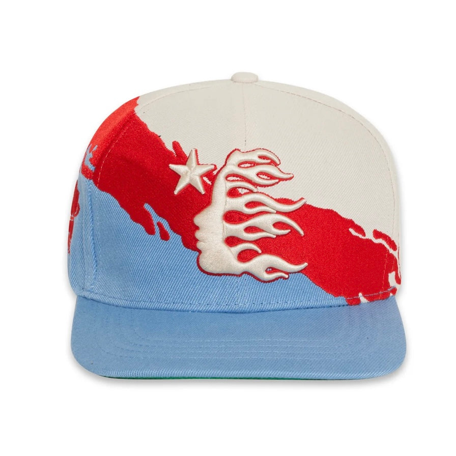 Hellstar Red Blue Paintbrush Snapback Hat