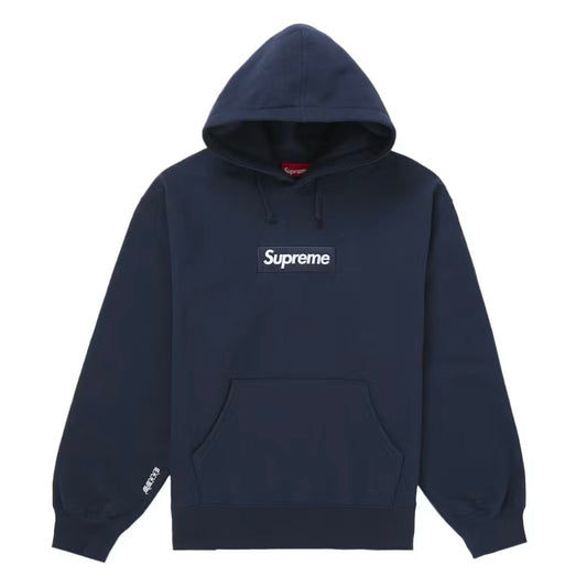 Supreme Navy Box Logo Hoodie
