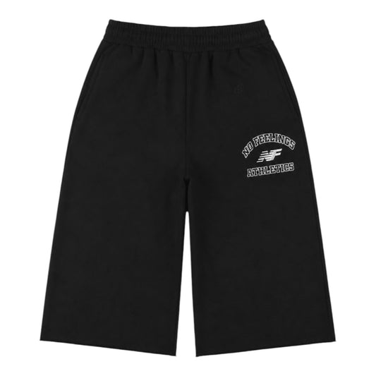 No Feelings Black Athletics 3/4 Shorts