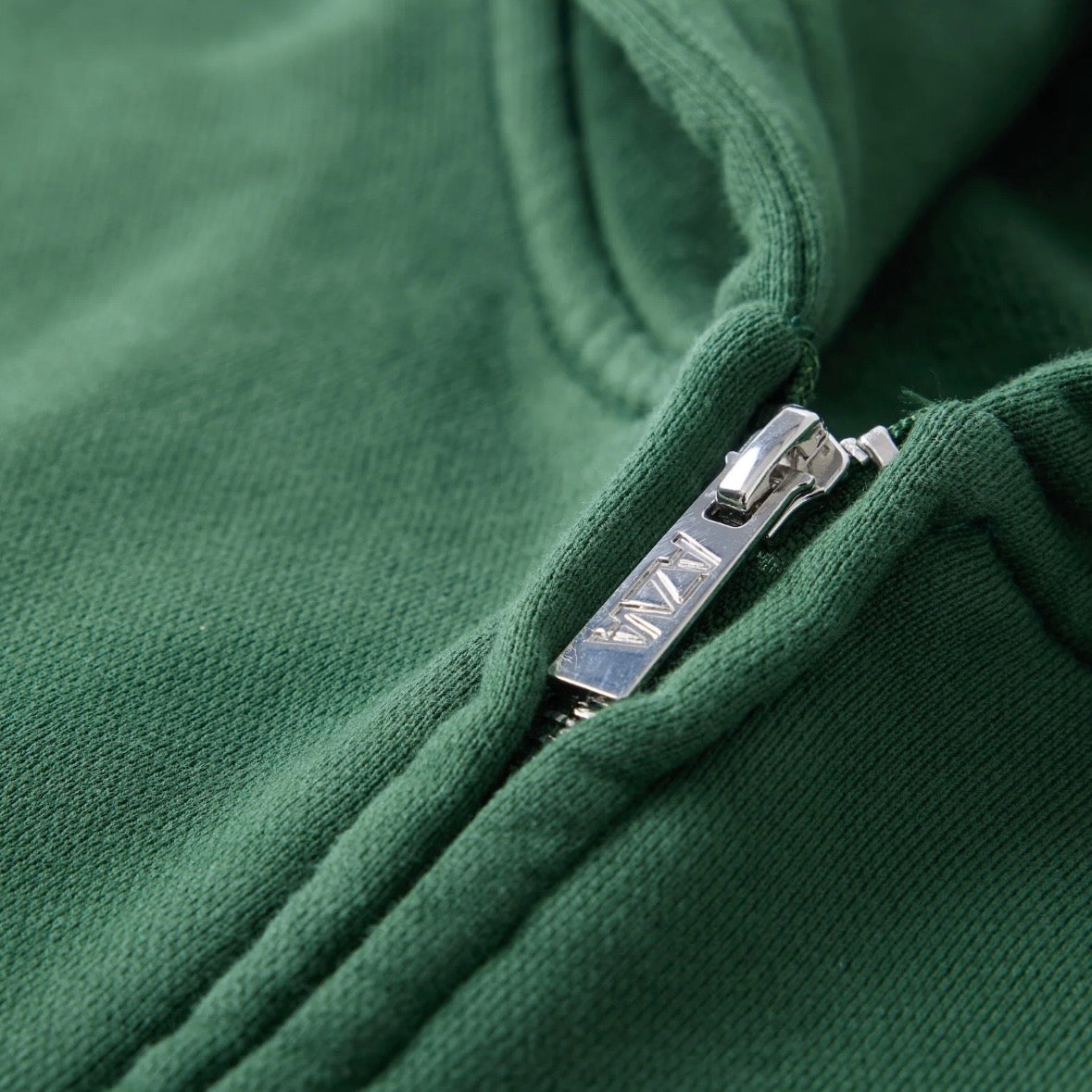 AZVA Green Hidden Crystal Zip Hoodie