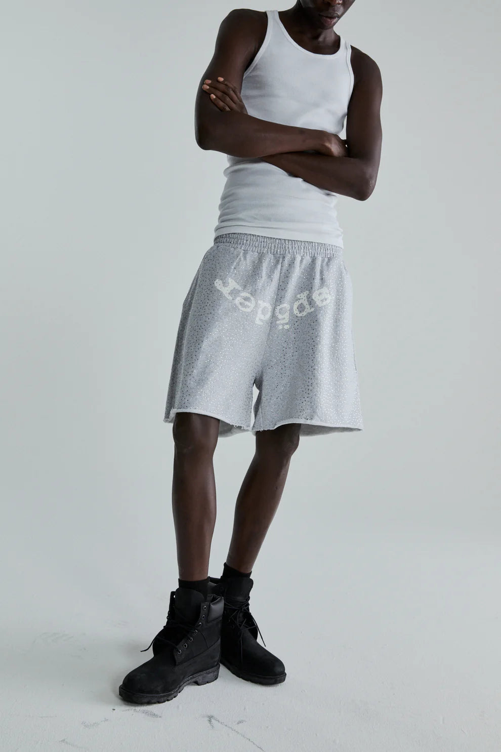 Sp5der Heather Grey VVS Shorts