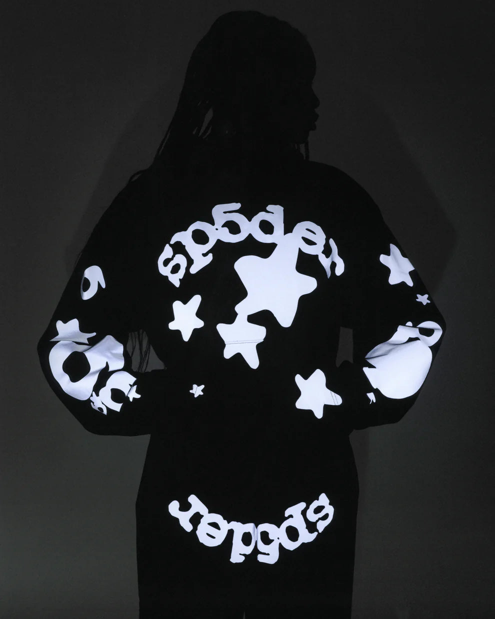 Sp5der Black Reflective Beluga Sweatpants