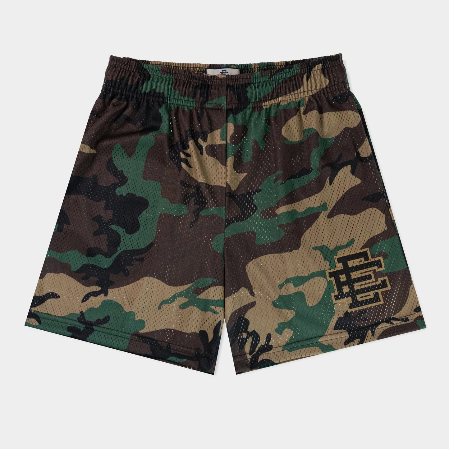 Eric Emanuel Green Camo Shorts Front