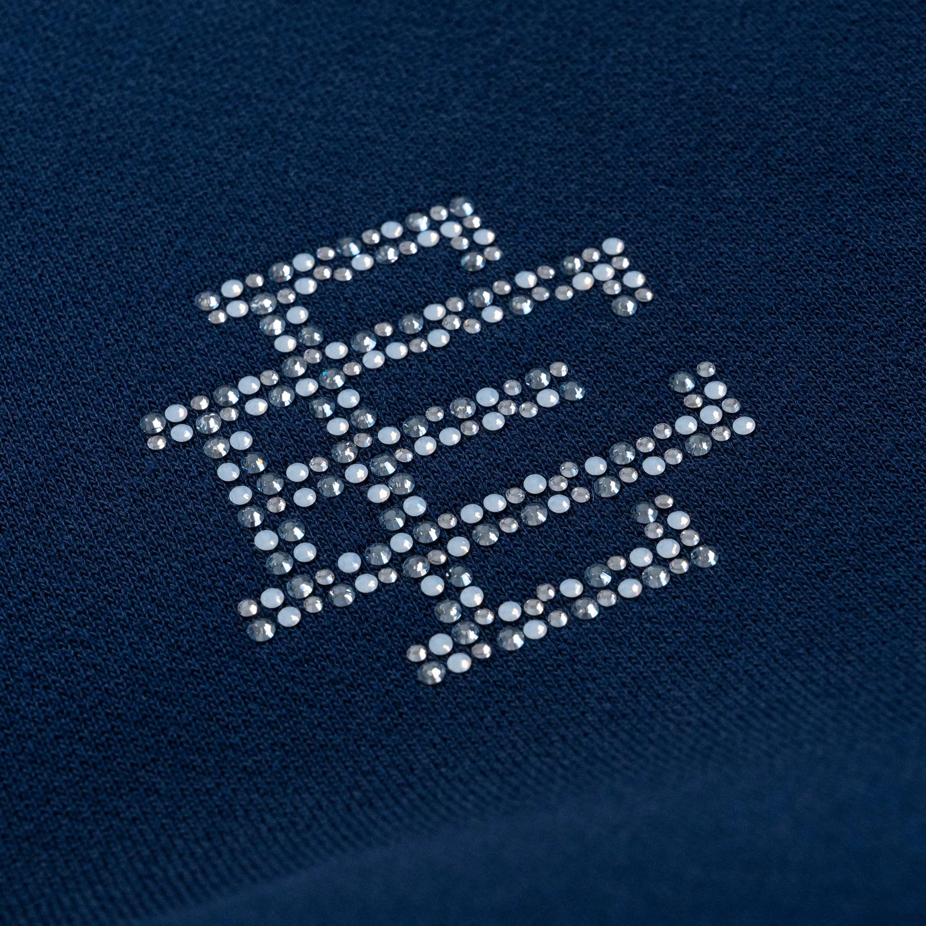 Eric Emanuel Swarovski Crystal Navy Hoodie Logo