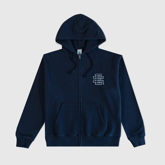 Eric Emanuel Navy Zip Hoodie Front