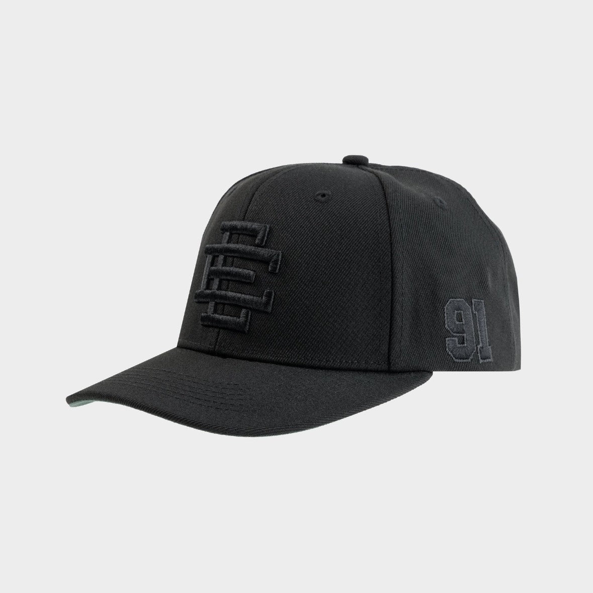 Eric Emanuel Black Green Basic Snapback Hat Side