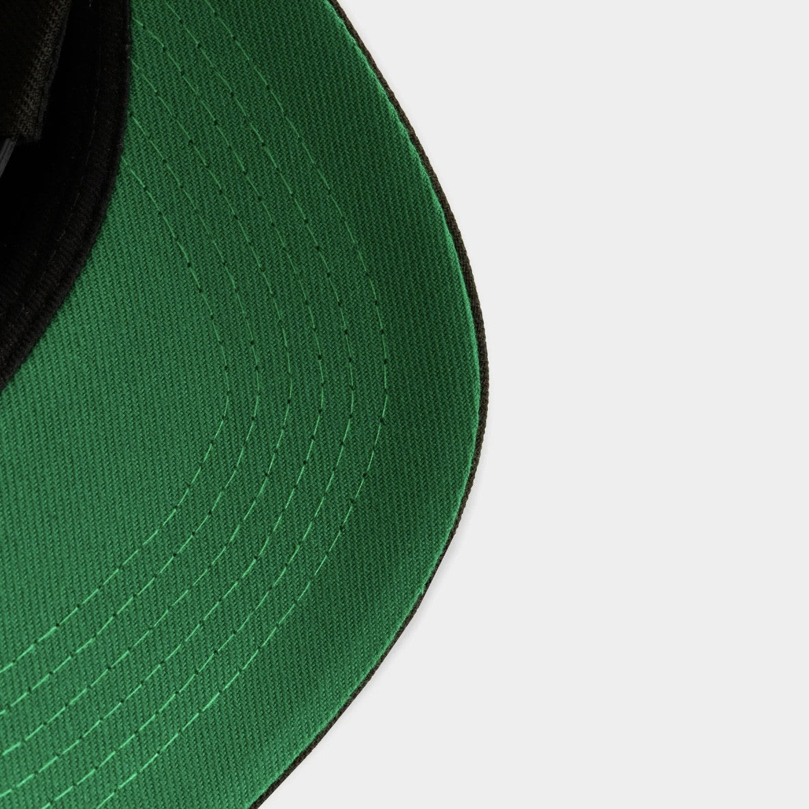 Eric Emanuel Black Green Basic Snapback Hat underbrim