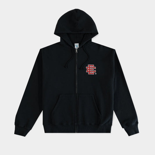 Eric Emanuel Black Red Zip Hoodie Front