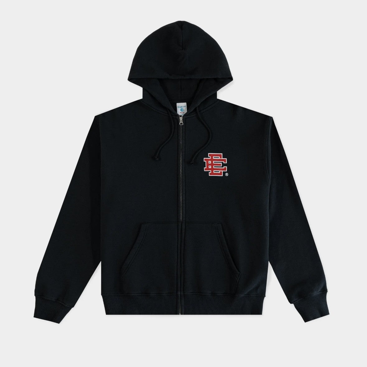 Eric Emanuel Black Red Zip Hoodie Front