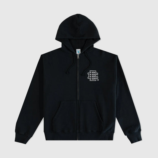 Eric Emanuel Black Zip Hoodie Front