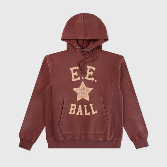 Eric Emanuel Burgundy EE Ball Hoodie Front