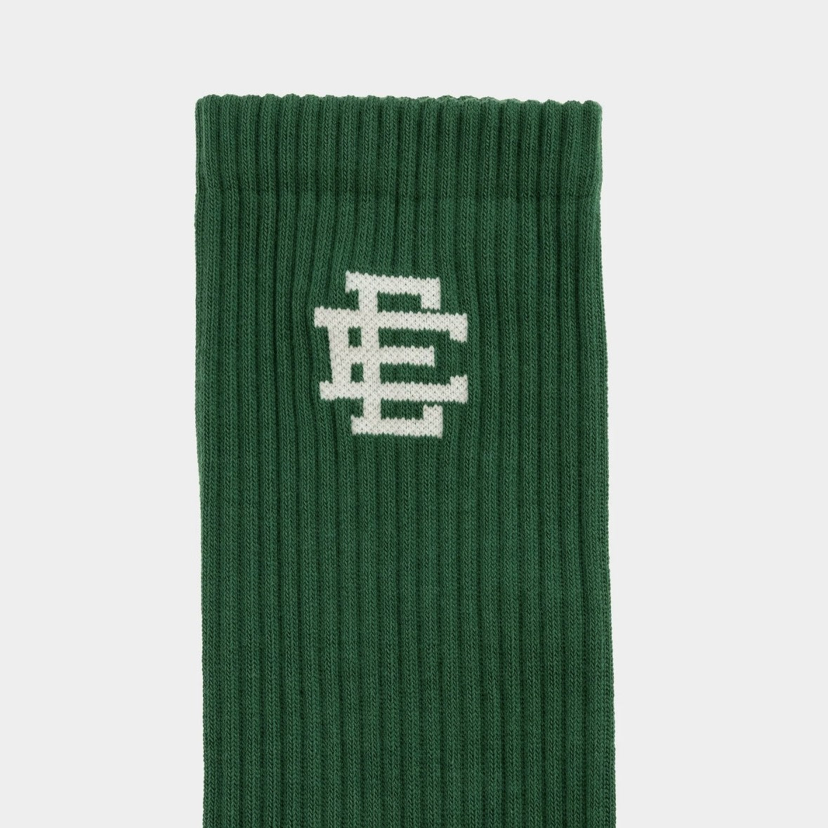 Eric Emanuel Forest Green White Socks Close