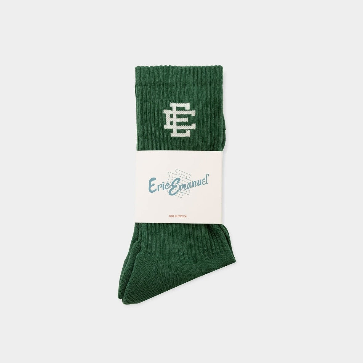 Eric Emanuel Forest Green White Socks Package