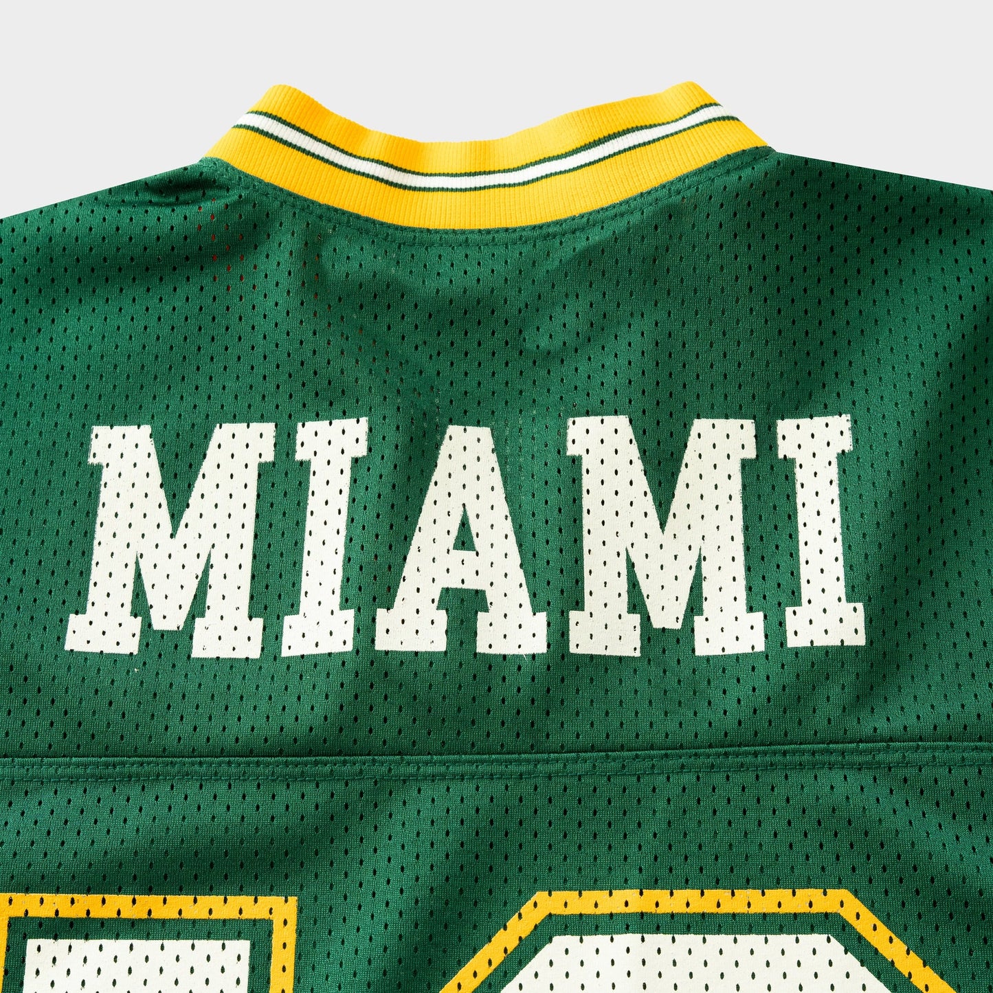 Eric Emanuel Green Yellow Miami Football Jersey Back Miami