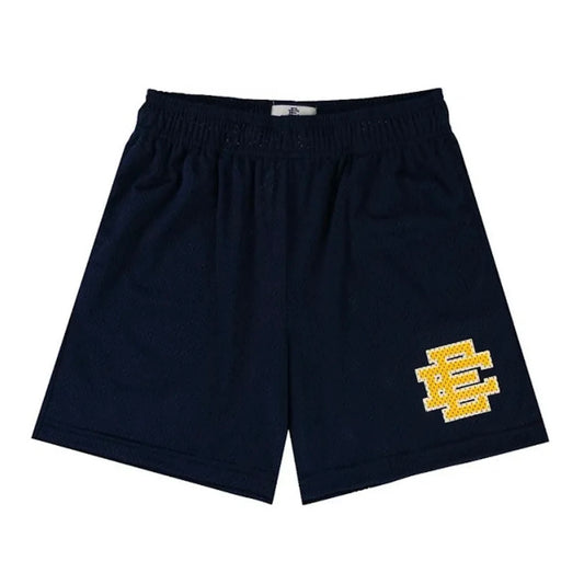 Eric Emanuel Navy Yellow Shorts