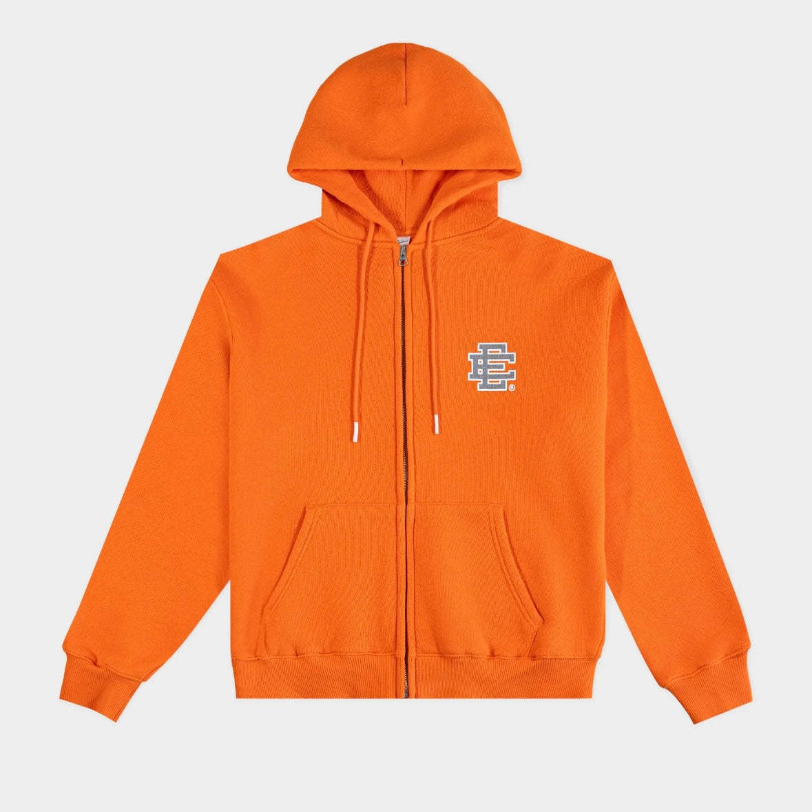 Eric Emanuel Orange Zip Hoodie Front