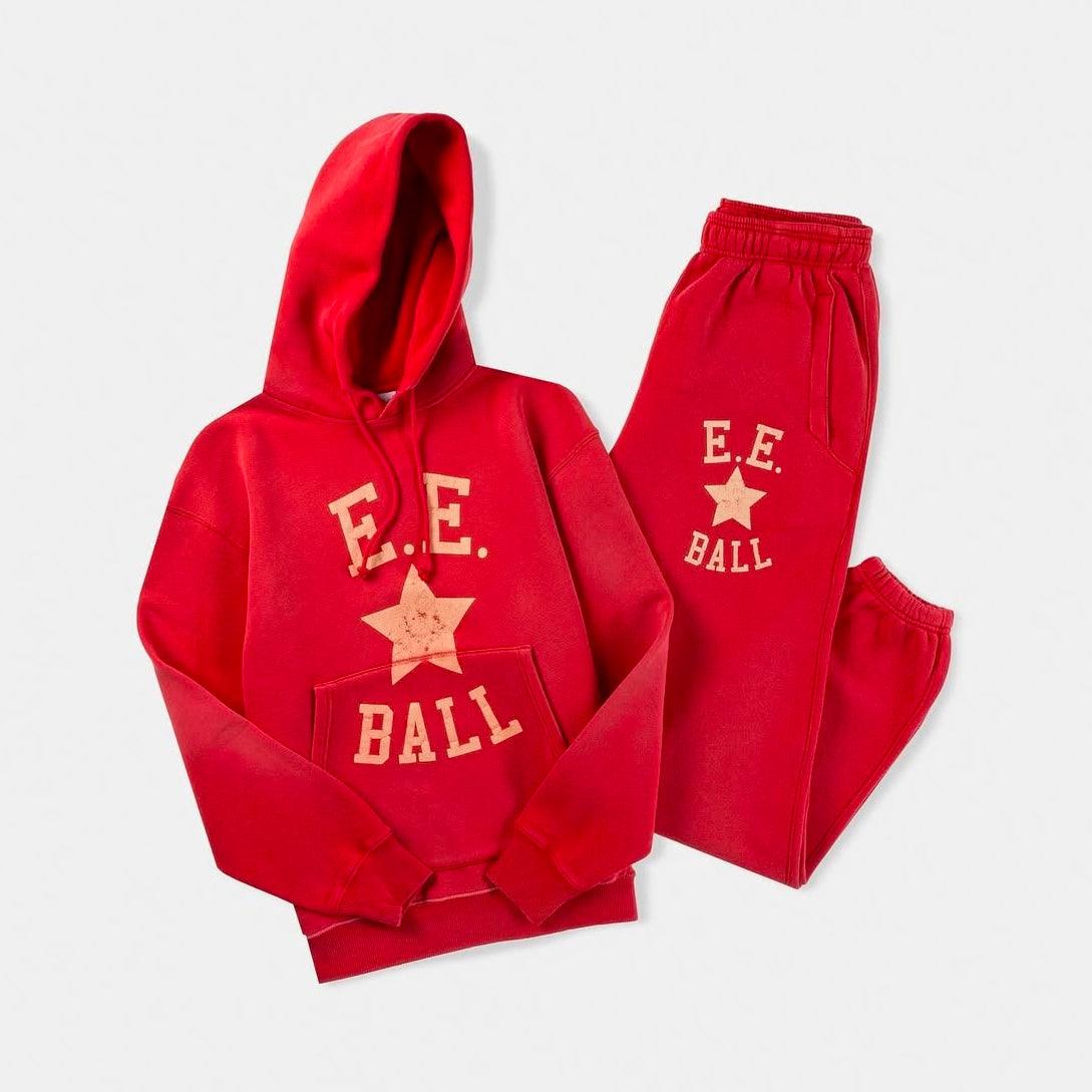 Eric Emanuel Red EE Ball Hoodie Set