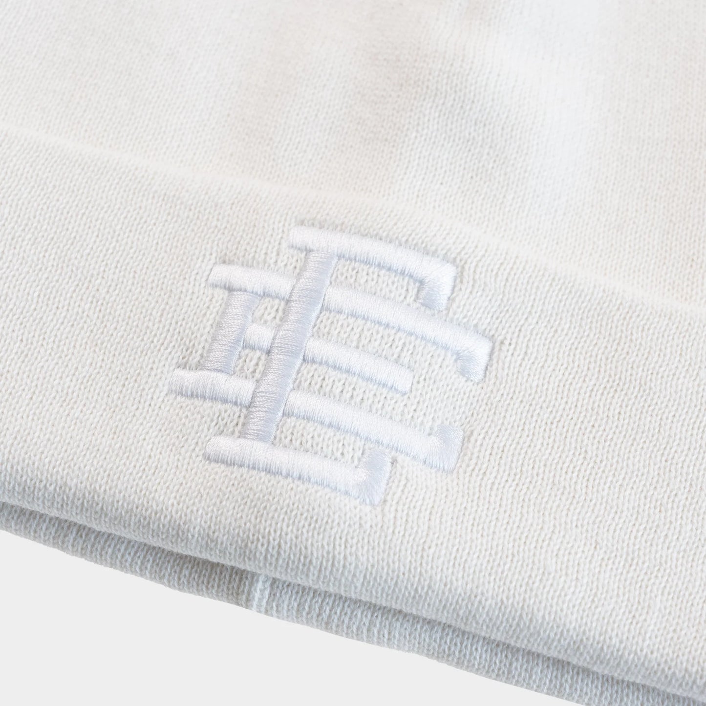 Eric Emanuel White Beanie Close