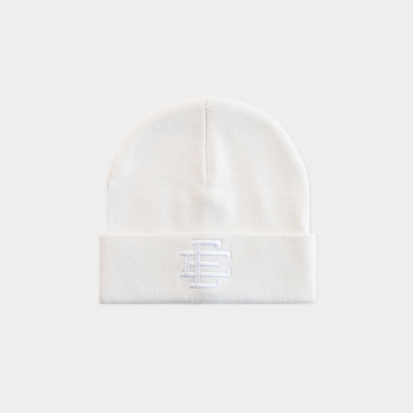 Eric Emanuel White Beanie Front